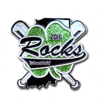 soft enamel Baseball pins glitter